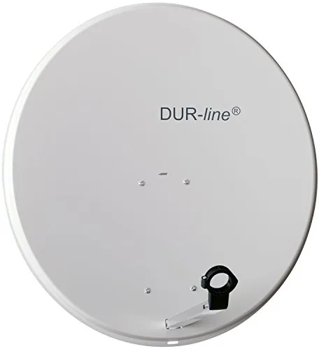 DUR-line MDA 80cm Hellgrau - Aluminium Satellitenschüssel - SAT-Antenne mit 80 cm Durchmesser, ideal für besten Empfang bei schlechtem Wetter dank hohem Antennengewinn. Montagefreundlich und mit langlebigem Hochleistungs-Aluminium-Reflektor.