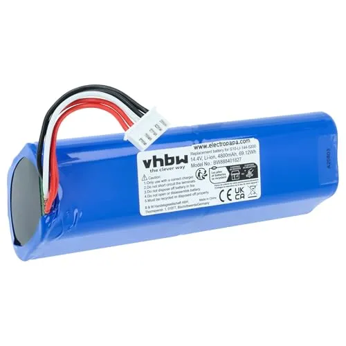 vhbw Akku kompatibel mit Ecovacs Deebot Ozmo T8, T8+, T8+ DLX11-54 Staubsauger (4800 mAh, 14,4 V, Li-Ion)