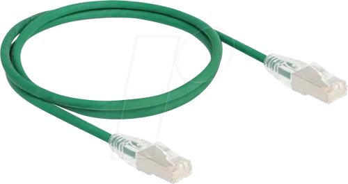 DELOCK 80365 - Patchkabel Cat.6a U/FTP Slim 1 m grün