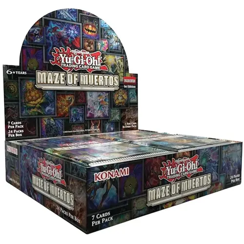 Yu-Gi-Oh! Maze of Muertos 24 Booster Display - Deutsche Edition - Erleben Sie spannende Duelle mit dem 24er Booster Display der 1. Auflage. Ideal für Sammler und Spieler, um Ihre Kartensammlung zu erweitern und strategische Vorteile zu sichern.