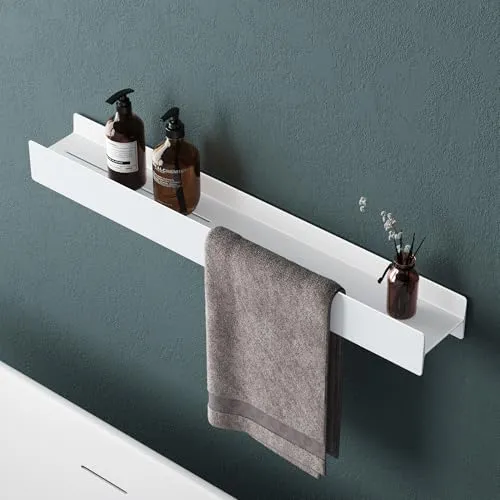 Mai & Mai Duschablage Matt Weiß - Wandmontage & Klebemontage - Praktische Duschablage für bis zu 8 Pflegeprodukte, rostfrei und leicht zu reinigen. Flexibel montierbar, sorgt für Ordnung in Bad und Küche.