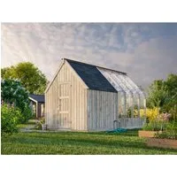 Palmako Gerätehaus Emilia - Geräumiger Stauraum für Gartenbedarf - Gartenhäuser: Das Palmako Gerätehaus Emilia bietet großzügigen Stauraum für Rasenmäher, Grill und mehr, schützt vor Wind, Wetter und neugierigen Blicken.