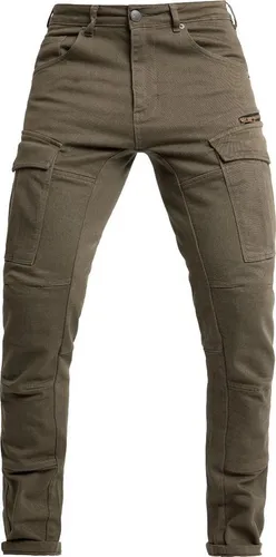 John Doe Defender Mono XTM Olive W34 L30 Motorradjeans - Motorradhosen mit 8 Taschen, atmungsaktiv und wasserbeständig, ideal für alle Jahreszeiten. Mit herausnehmbaren Protektoren für maximalen Schutz.