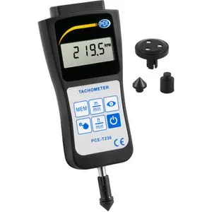 PCE Drehzahlmesser T236 digital, optisch und mechanisch, mit Laser
