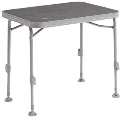 Outwell Klapptisch Grau 80 x 60 cm - Campingtisch mit witterungsbeständiger Tischplatte, ideal für unebene Böden dank verbesserter Stabilität und teleskopierbarer Höhenverstellung. Perfekt für Outdoor-Aktivitäten!