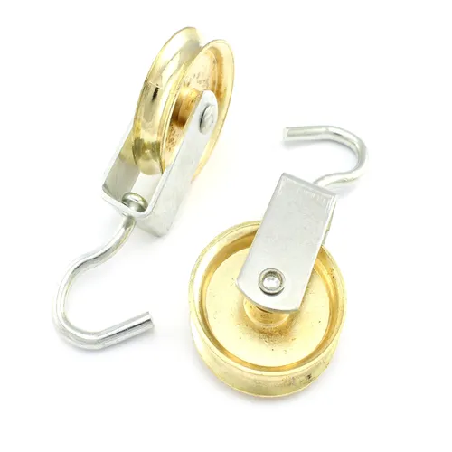 48mm Umlenkrolle / Vogelrolle / Seilrolle mit Haken Rolle