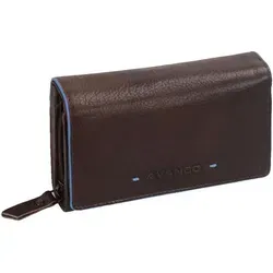 Leder Damenbörse, dunkelbraun