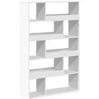 vidaXL Bücherregal Weiß 100x33x156,5 cm - Praktisches Regal mit 10 geräumigen Fächern aus hochwertigem Holzwerkstoff, ideal für Bücher und Deko. Vielseitig einsetzbar, auch als Raumteiler geeignet!
