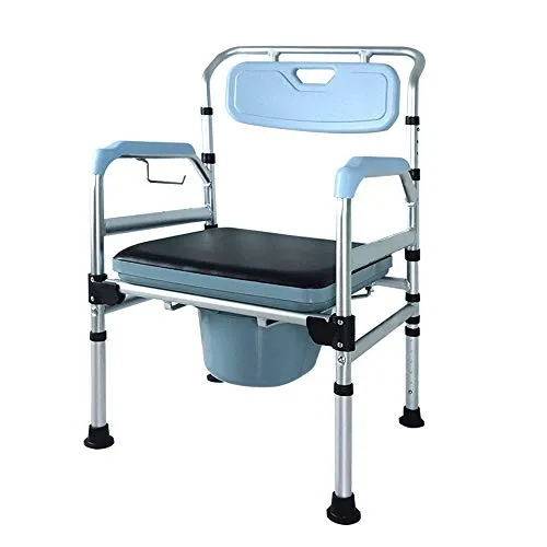 Froadp Höhenverstellbarer Toilettenstuhl mit Armlehne