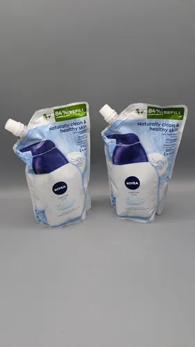 NIVEA Flüssigseife Creme Soft Handwäsche Handseife Nachfüllbeutel 2 x 500 ml