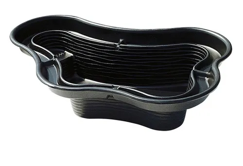 Ubbink Fertigteich Calmus S II, 220 l, Schwarz - Teichbecken für den eigenen Garten, individuell gestaltbar mit verschiedenen Pflanzzonen für eine natürliche Optik und tierfreundliches Zuhause.