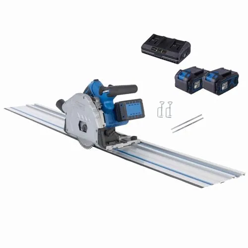 Scheppach Akku Tauchsäge BC-PL60-X mit 2x Führungsschiene und Zubehör