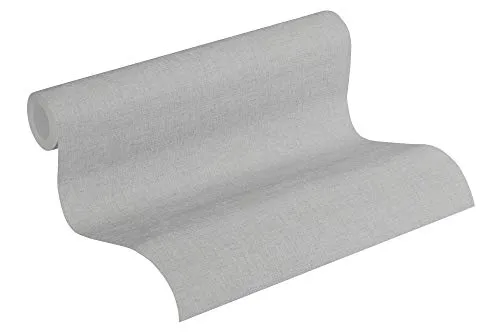 Livingwalls Vliestapete New Walls Tapete Uni 10,05 m x 0,53 m grau Made in Germany 374304 37430-4