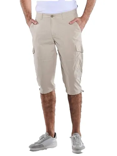 engbers Herren Capri-Hose Regular in Hellbraun, Größe 46 in braun von engbers