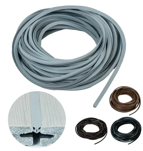 Meter Zuschnitt Fugenband für Terrassendielen Fugendichtung 7-10 mm Hellgrau 1