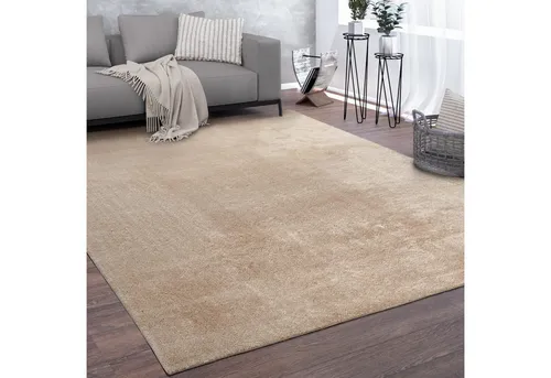 KADIMA DESIGN Teppich Kurzflor waschbar Unifarben Beige 60x100 cm - Eleganter Kurzflor-Teppich in Beige für stilvolle Wohnräume. Pflegeleicht und maschinenwaschbar, ideal für den täglichen Einsatz. Schadstoffgeprüft nach OEKO-TEX Standard 100 für unbedenklichen Wohnkomfort.