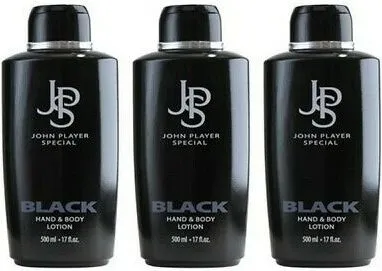 John Player Special Black Hand & Body Lotion, 3 x 500 ml
