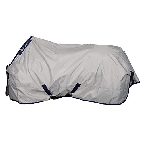 Bucas Sun-Shower 120 Silber Pferdedecke - Weidedecke für Pferde, wasserdicht und atmungsaktiv, ideal für wechselhaftes Wetter und optimalen Komfort.