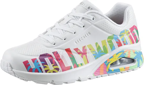 Skechers Adult Master-Artikel UNO - ONE for Stars! weiß Gr. 40 - Damen-Sneaker mit einzigartigem Sternen-Design, bequem und stylisch für den Alltag.