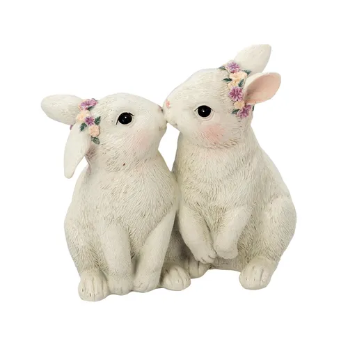 Kleines Süßes Dekohasen Set Kunststein 10 cm Dekofiguren Ostern Deko Osterhasen