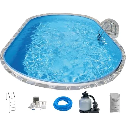 Planet Pool Oval Stahlwandbecken 800 x 420 x 150 cm von Planet Pool