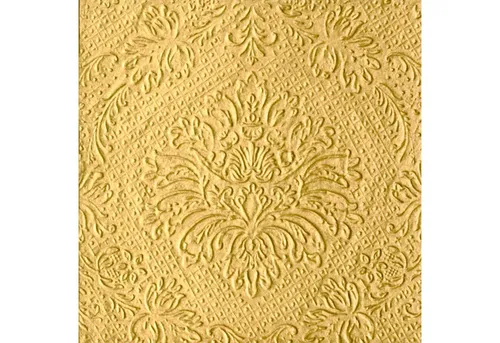 ti-flair Papierserviette, Servietten Papier 33x33cm mit Ornamenten geprägt 20 Stück Gold
