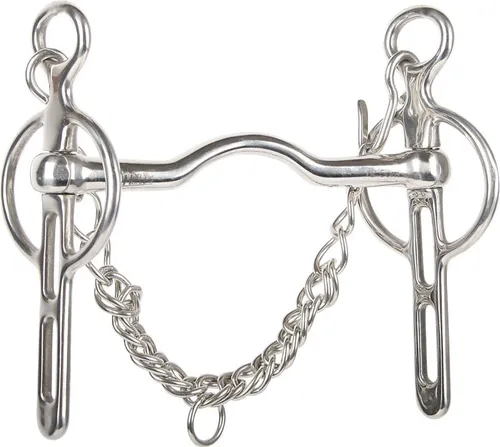 Amesbichler Reitsport Harry`s Horse Liverpoolkandare Stange mit Zungenfreiheit Edelstahl mit Kette