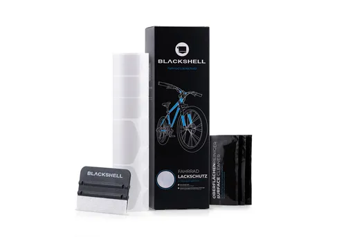 Blackshell Lackschutzfolie Fahrrad Aufkleber Schutzfolie für alle Rahmentypen Transparent, 24-teilig, Steinschlagschutzset, Lackschutzfolie, Einfache Montage