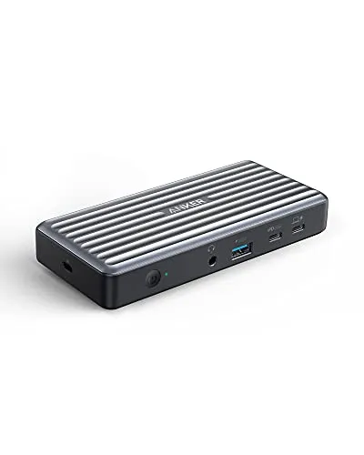 Anker PowerExpand 9-in-1 USB-C PD Docking Station - Weiteres Notebook-Zubehör mit 60W Ladeleistung, ideal für Multi-Monitor-Setups mit 4K Streaming und blitzschnellem Datentransfer.