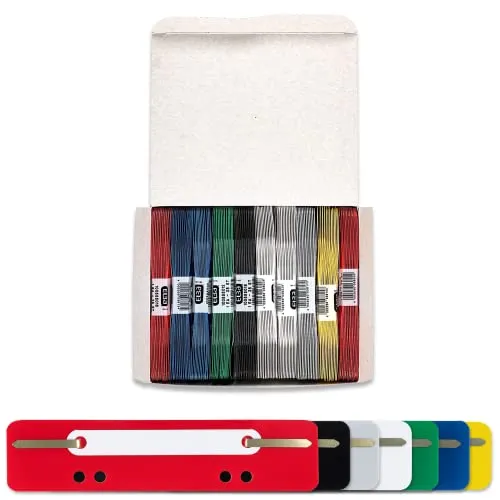 Elba Heftstreifen aus Kunststoff (10x25), 10 Farben, 250 Stück