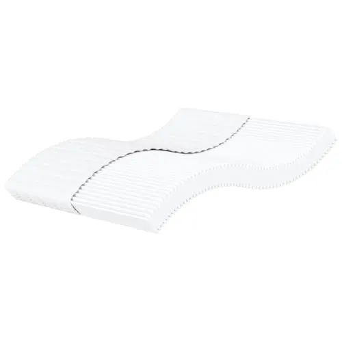 vidaXL Materasso in Schiuma Bianco 200x220cm H2/H3 - Materasso doppio in schiuma PU, offre un comfort ottimale e supporto personalizzabile grazie alle due diverse durezze H2 e H3. Rivestimento traspirante per una migliore regolazione dell'umidità.
