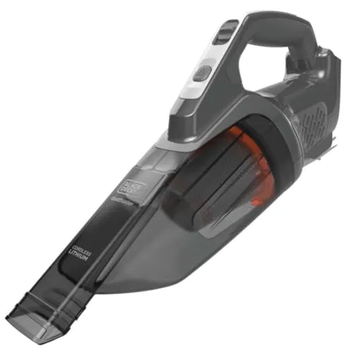 Black & Decker BCHV001B-XJ Handstaubsauger - Grau - Handstaubsauger mit waschbarem Filter und schmaler Düse für schwer zugängliche Bereiche, ideal für schnelle Reinigungen zuhause.