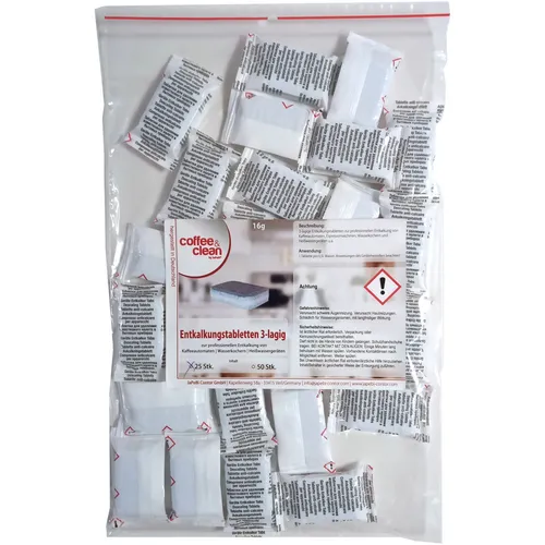Entkalkungstabletten 3-lagig16g für Bosch DeLonghi Jura Melitta Saeco Siemens 25