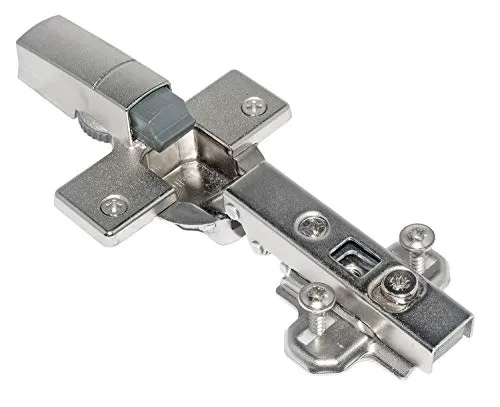 Stück Hettich Scharniertopf-Dämpfer, Zinkdruckguss vernickelt, mit 1 Stück Hettich Ecomat Federscharnier, vernickelt, ø 35mm, 110° Kröpfung 0,0mm mit Kreuzmontageplatte, Artikel-Nr. 20413 1