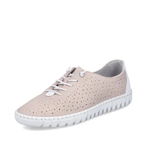 Rieker Damen Low-Top Sneaker M2356 - Damen-Sneaker aus hochwertigem Glattleder, mit bequemer TR-Sohle und flachem Absatz für optimalen Komfort im Alltag.