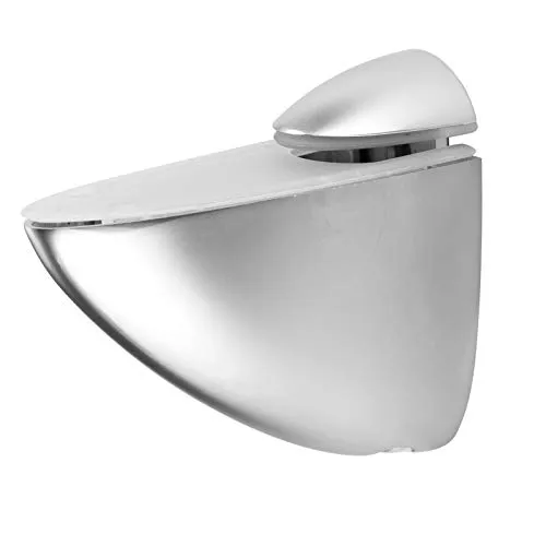 SOTECH Regalbodenträger PELIKAN (mittel) Chrom matt 75 x 31 mm (Höhe 67-95 mm) bis 10 kg belastbar Holzbodenträger Glasbodenträger