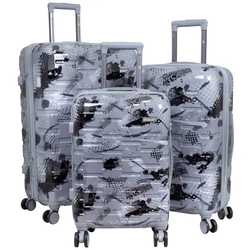 Trendyshop365 Hartschale Kofferset 3-teilig Pescara – Silber - Praktisches Kofferset mit 3 Koffern in verschiedenen Größen, leicht und robust, ideal für jede Reise. Ausgestattet mit 4 drehbaren Rollen und integriertem Zahlenschloss für maximale Sicherheit.