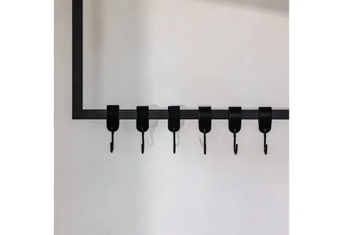 Metallbude Garderobenhaken LEDER S-HAKEN (6 St) Schwarz von Metallbude