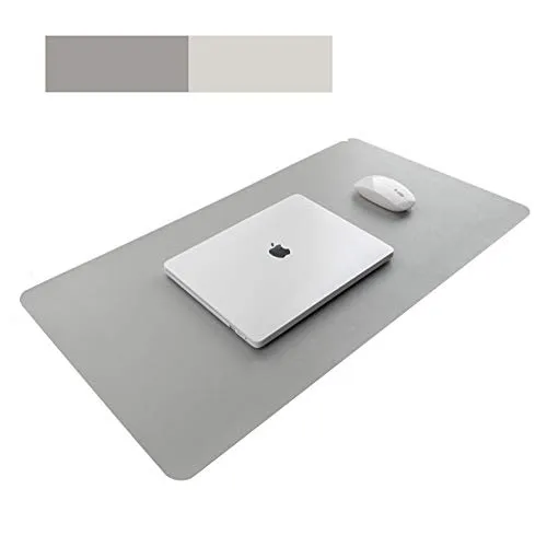 Schreibtischunterlage,60 * 30cm Rutschfeste Pu-leder Multifunktionale Schreibtischunterlage, ultradünn,Mauspad, zweiseitig nutzbar,Schreibtisch Pad Protector Schreibmatte für Büro/Zuhause