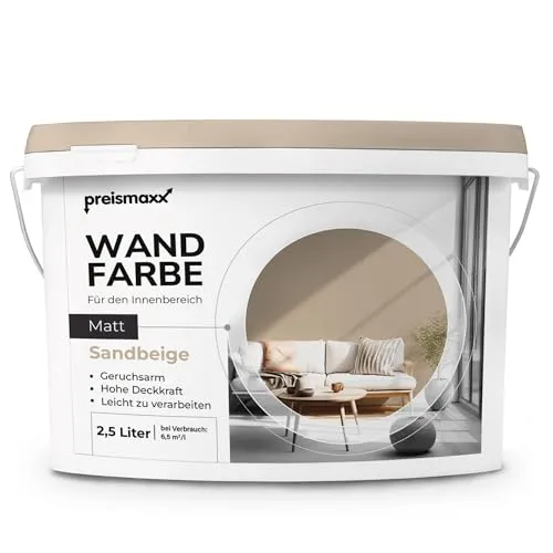 Preismaxx Wandfarbe Beige Sandbeige 2,5l