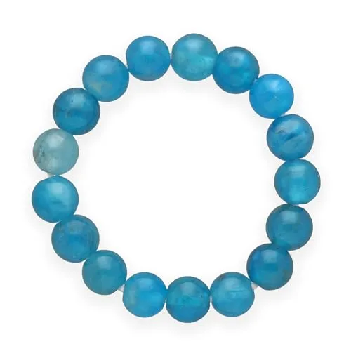 Lebensquelle Plus Mini Kugel Ring | 4mm | Hochwertiger Edelsteinring (Apatit, 59-61)