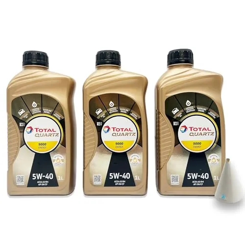 L Total Quartz 9000 Energy 5W-40 I passend für | VW 502.00/505.00 | MB 229.5 | Porsche A40 | 3 Liter | Motoröl | Motorenöl | mit Trichter | weitere Empfehlungen siehe Artikelbeschreibung 3