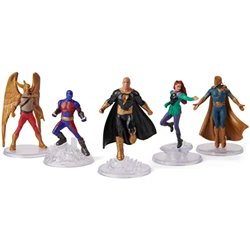 Produktbild DC Comics, Black Adam Justice Society Set 5er-Pack, 5,1 cm Actionfiguren mit Ständer, Black Adam Movie Collectible Kids Toys, ab 3 Jahren