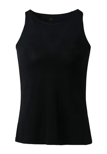 Athlecia Mota W Slub Top black melange (1111) 38 - Damen Laufshirt, superweiches und elastisches Material für höchsten Tragekomfort beim Training, atmungsaktiv und flexibel für optimale Bewegungsfreiheit.
