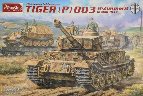 Amusing Hobby 35A059 - 1:35 TIGER (P) 003 w/Zimmerit, in May 1944