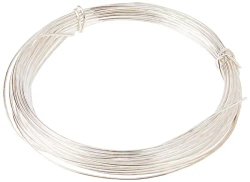 Glorex Dekoband Silberdraht 0,8mm - 6 m silberfarben, flexibles Kupferband für kreative Bastelprojekte