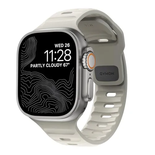 NOMAD Sportarmband – 45 Mm | Steinarmband Für Die Apple Watch Ultra 2, Entwickelt, Um Ihrer Apple Watch Sportlichen Look Zu Verleihen, Kompatibel Mit Der Neuen Serie 11, Ultra 1–3, Serie 1–10 Und Se