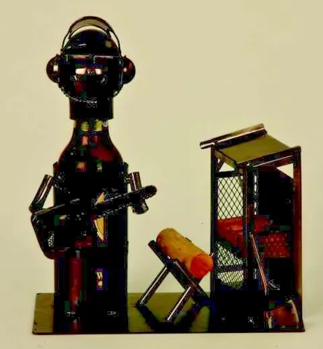 Holzfäller Bier Flaschenhalter  Geschenk