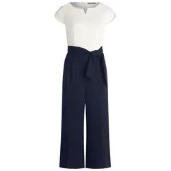 Betty Barclay Overall Lang 1/2 Arm 8911 Patch Dunkelblau/Creme Größe 36 - Stylischer Overall für Damen mit figurumspielender Passform und praktischen Eingrifftaschen. Ideal für den Alltag, mit modischem Colour Blocking und komfortablem Rundhals-Ausschnitt.