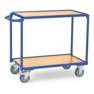 fetra Tischwagen 2940 - 300kg Tragkraft mit TPE-Reifen - Tischwagen mit hoher Tragkraft von 300kg, ausgestattet mit stabilen TPE-Reifen für leises und einfaches Manövrieren, ideal für Lager und Transport.